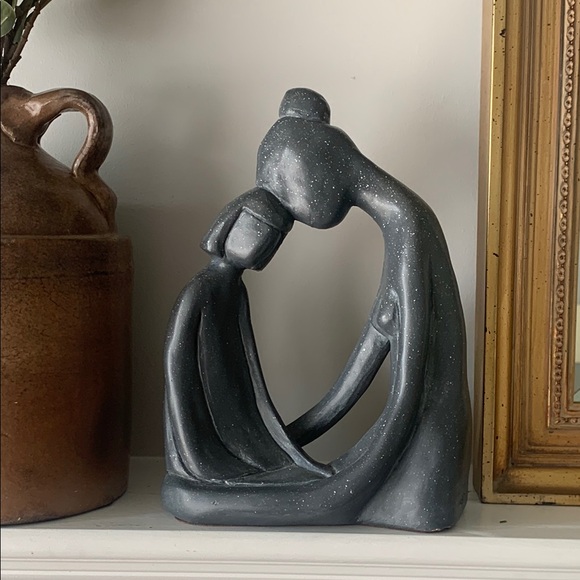 Authentic Austin Sculpture Prod 1971 Sever Titled Girl‎ Talk /motherGREY 11” Art